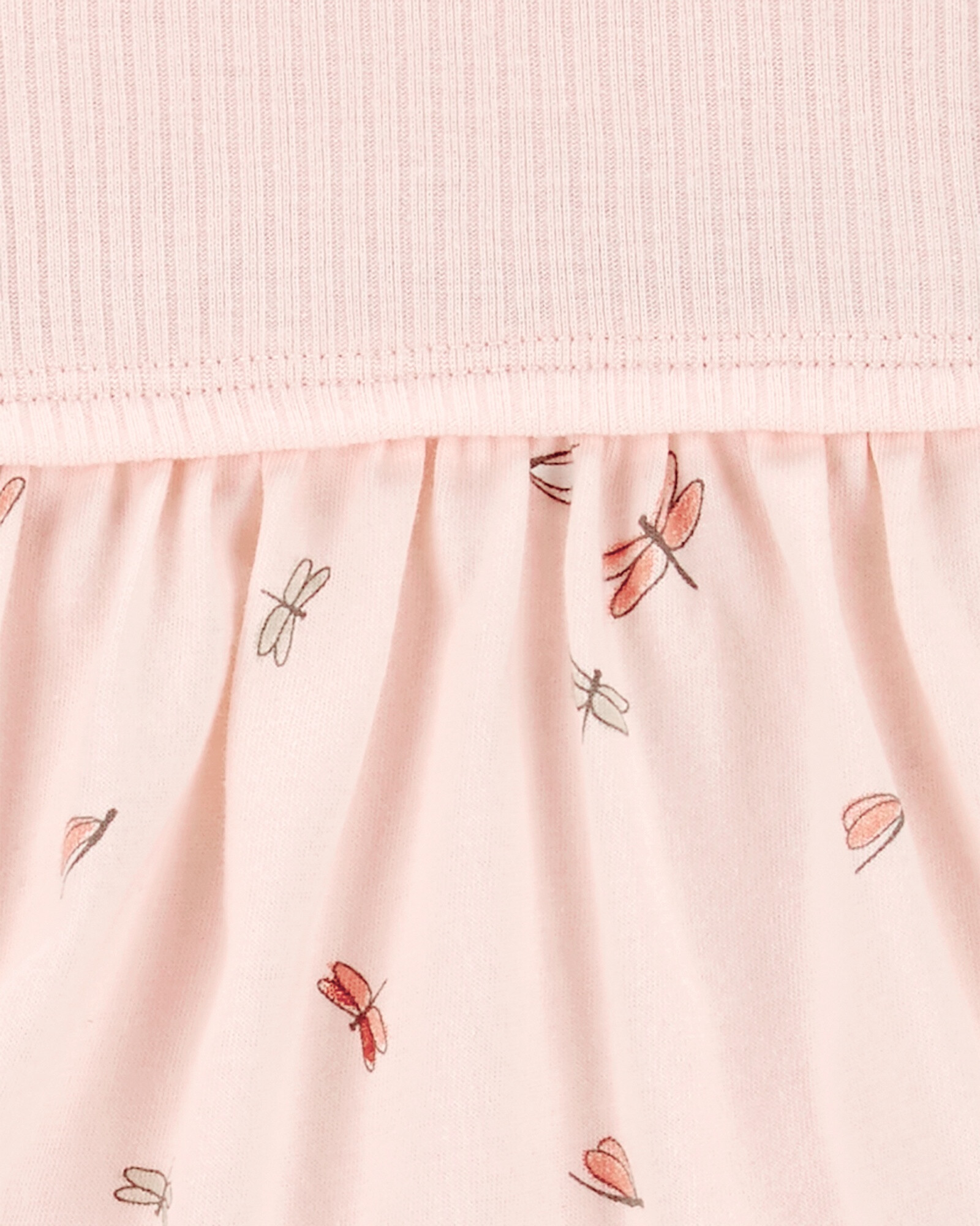 Set dos piezas de algodón, vestido y saco, diseño libélula Set dos piezas de algodón, vestido y saco, diseño libélula