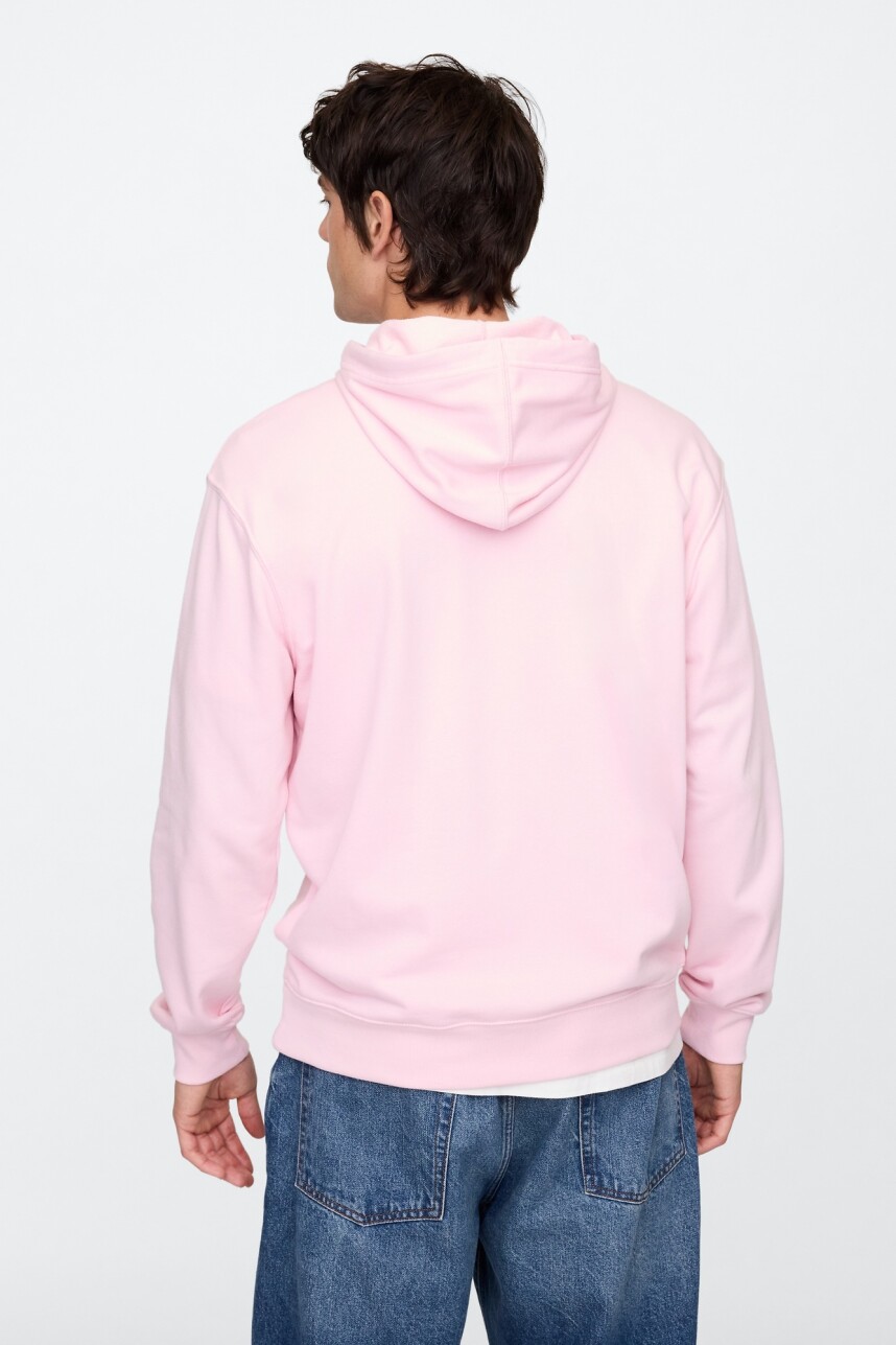 Buzo Canguro Logo Gap Hombre Rose Mist