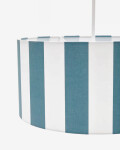 Pantalla para lámpara de techo Ciral con rayas azul y blanco Ø 40 cm