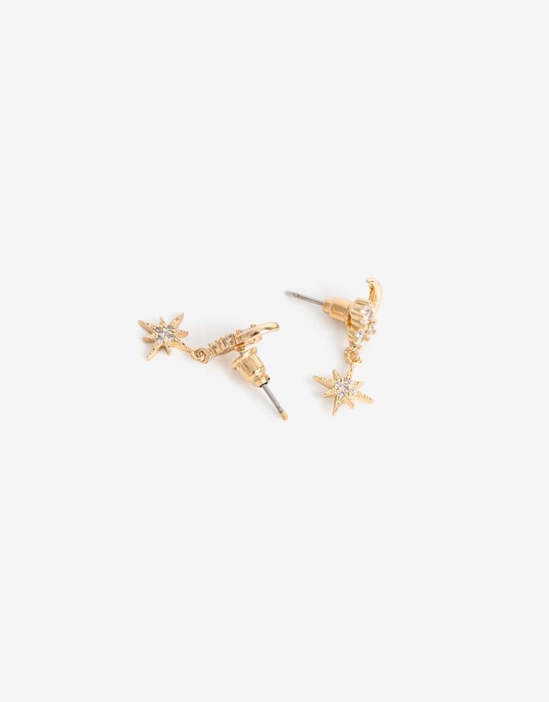 Aros Pasantes Cubic zirconia Aros Argolla Cubic Zirconia - Dorado