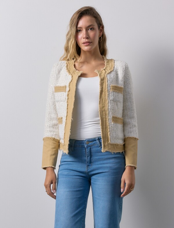 Chaqueta Tweed & Denim CRUDO/MULTI