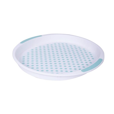 BANDEJA PLASTICO GRIS REDONDA ANTIDELIZANTE