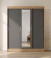 Ropero 3 Puertas Wardrobe Roble /Grafito