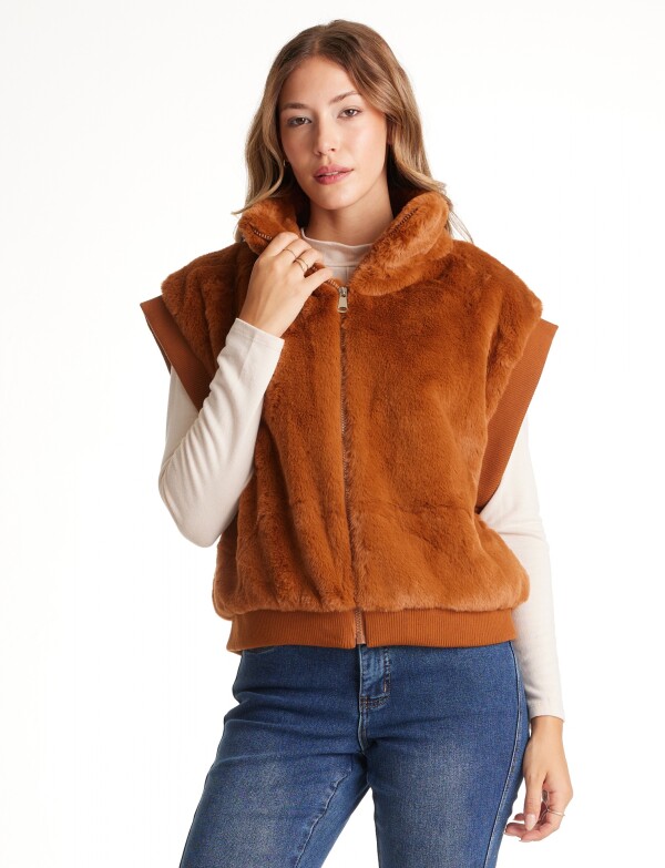 Chaleco Faux Fur TOSTADO
