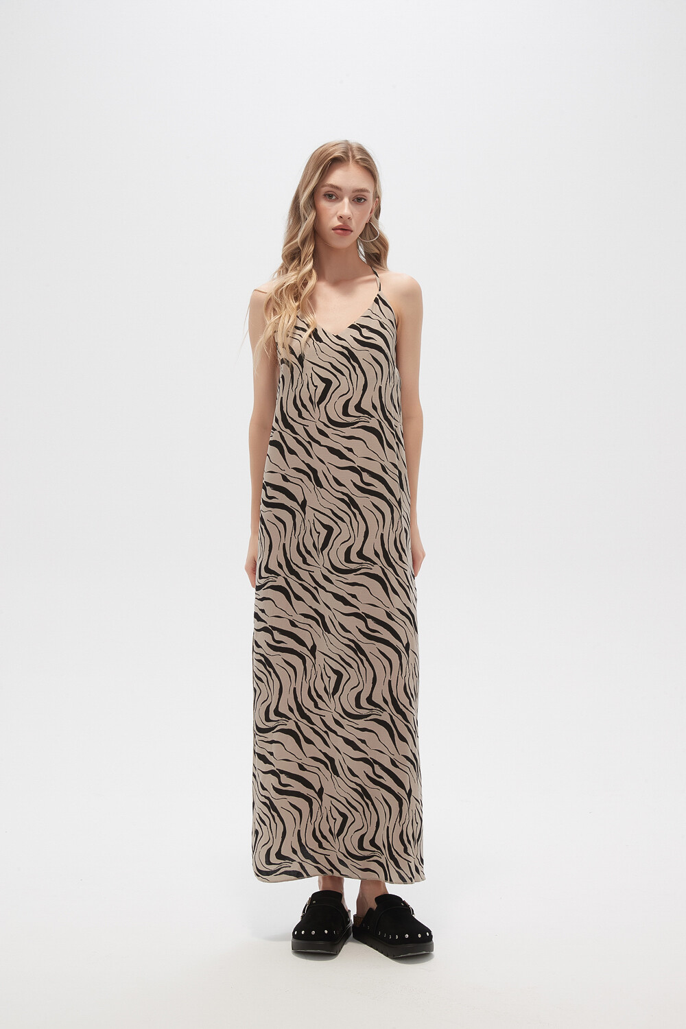 Vestido Grais Estampado 1