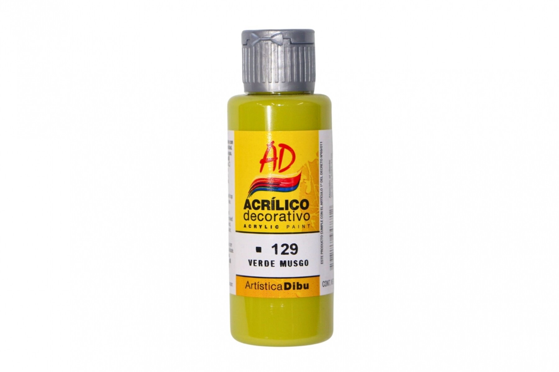 PINTURA ACRILICA ARTISTICA DIBU 60 ML. DIFERENTES COLORES - COLOR VERDE MUSGO 129 