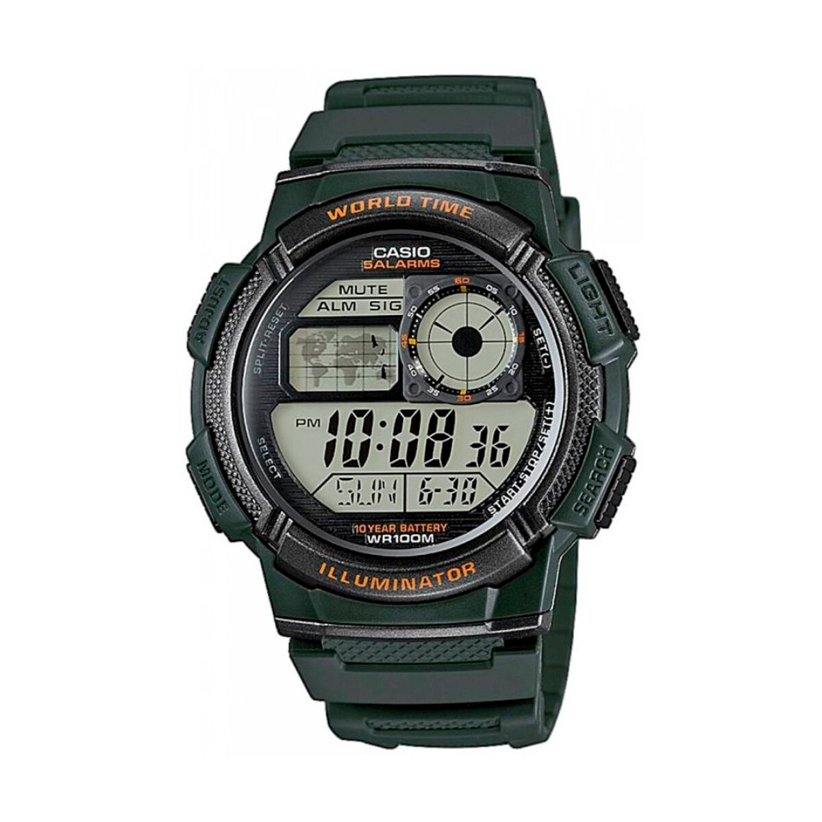 Reloj CASIO AE1000W-3AVDF Resina Verde Esfera 46mm 