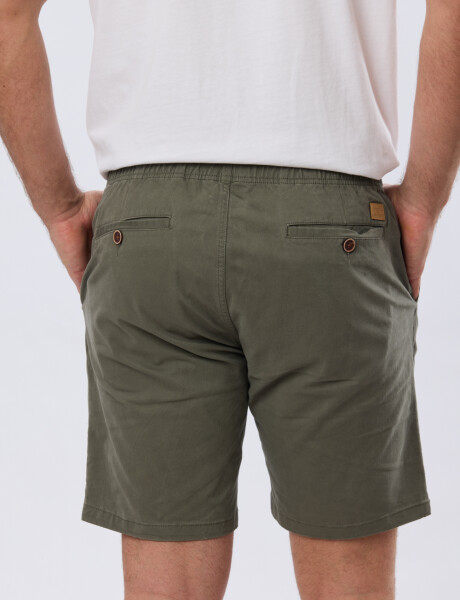 BERMUDA CON CINTURA ELASTIZADA Verde