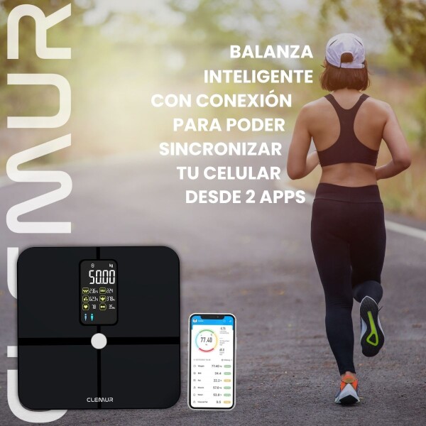 Balanza Baño Inteligente Monitor Digital Bascula Profesional app smart led 180 Kg Imback Color Gris Oscuro Balanza Baño Inteligente Monitor Digital Bascula Profesional app smart led 180 Kg Imback Color Gris Oscuro