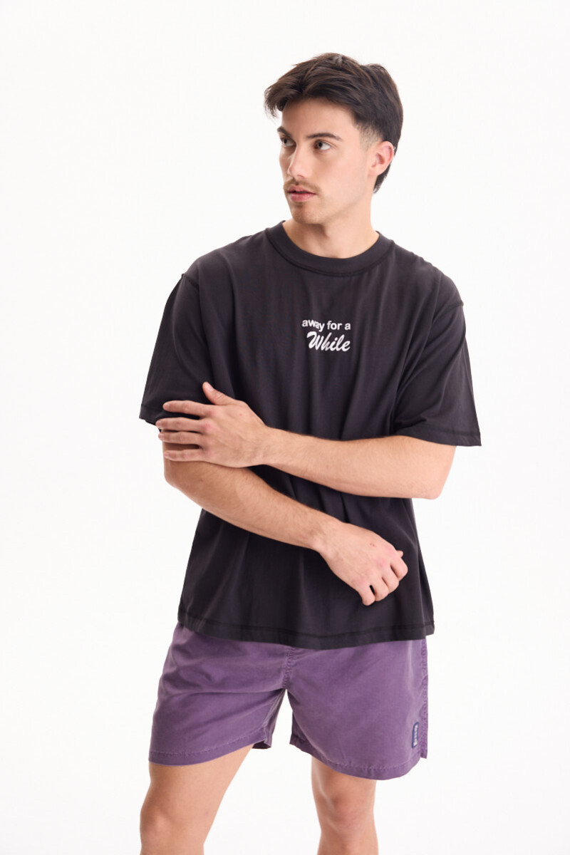 Remera Script Negro