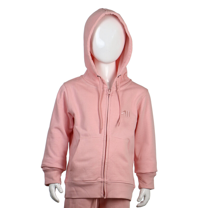 Austral GIRLS COTTON JACKET WITH HOOD- PINK Rosado