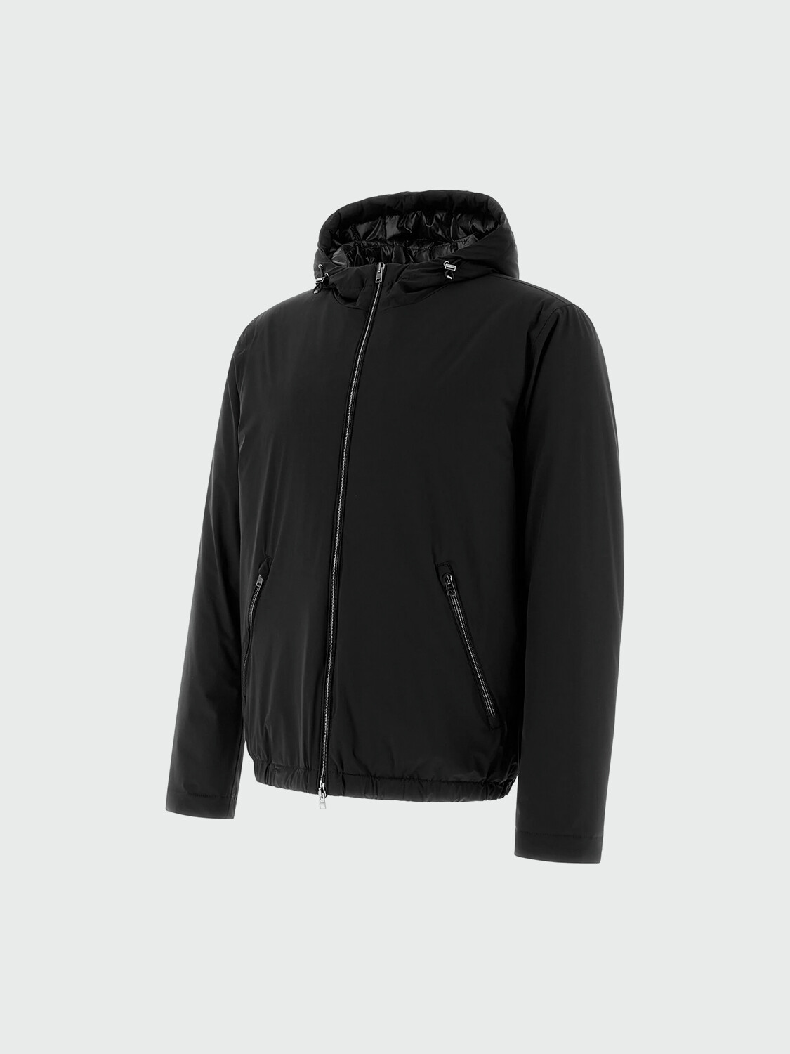 Herno - Campera con capucha de nylon elástizado Azul