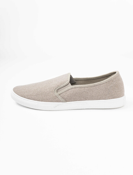 Zapatilla canvas beige