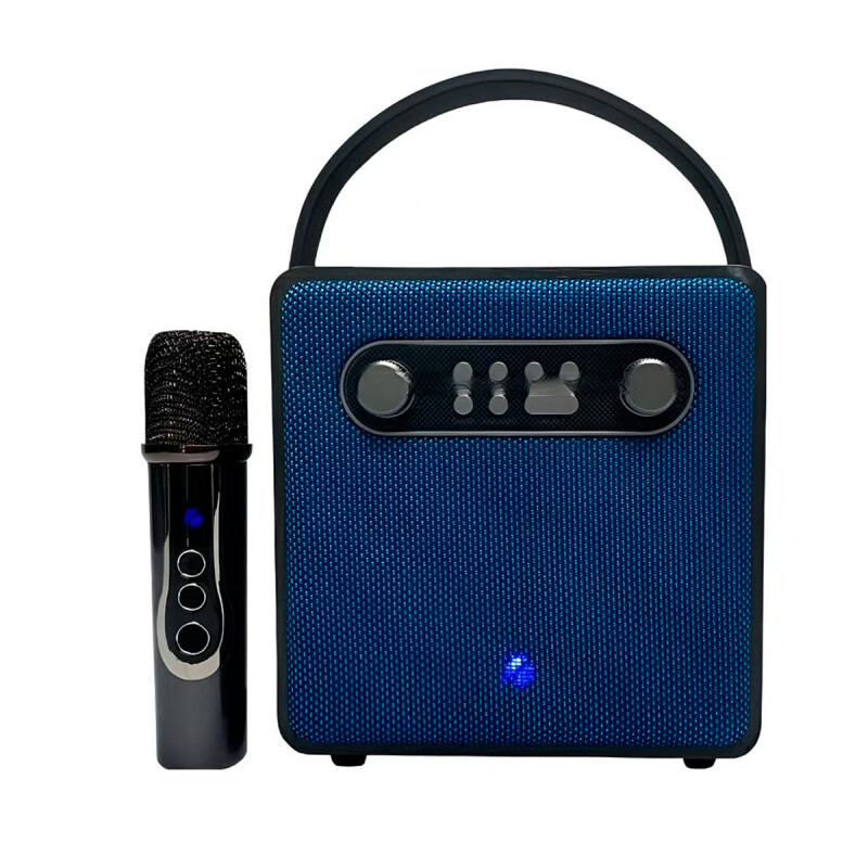 Parlante portátil bluetooth BTS-1866 3" karaoke con microfono azul Parlante portátil bluetooth BTS-1866 3" karaoke con microfono azul