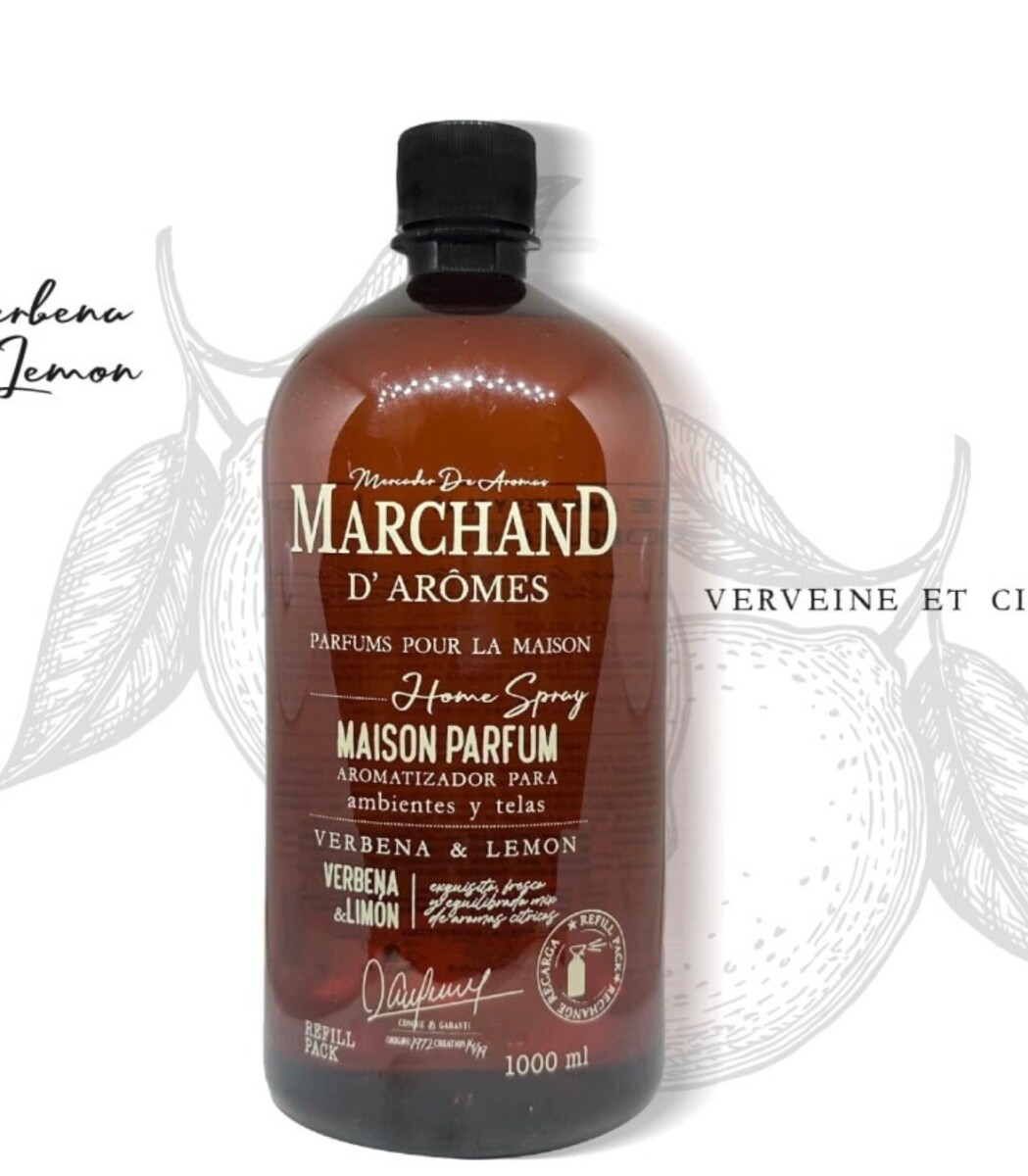 REFILL HOME SPRAY MARCHAND 1000ML - VERBENA & LIMON 