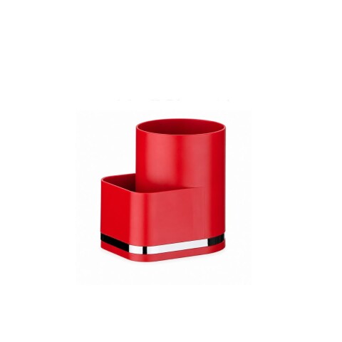 SOPORTE PARA DETERGENTE Y ESPONJA ROJO Soporte Para Detergente Y Esponja Rojo