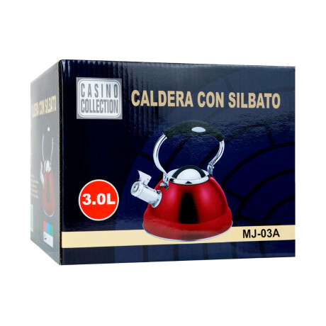 Caldera de acero color con silbato 3L Caldera de acero color con silbato 3L
