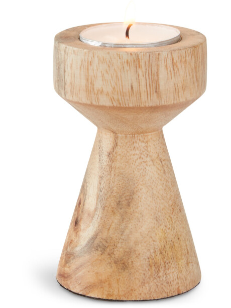 Portavelas JOHAN Ø6xA10cm madera Portavelas JOHAN Ø6xA10cm madera