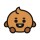 Peluche BT21 baby durmiendo Shooky