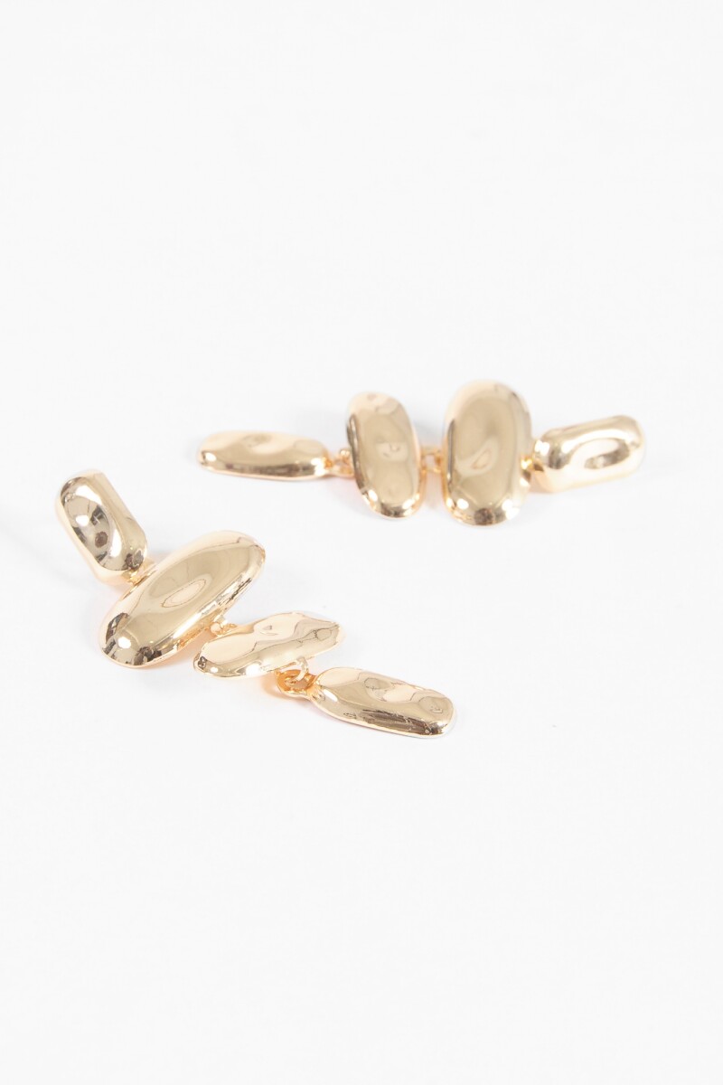 Caravanas largas metallic dorado