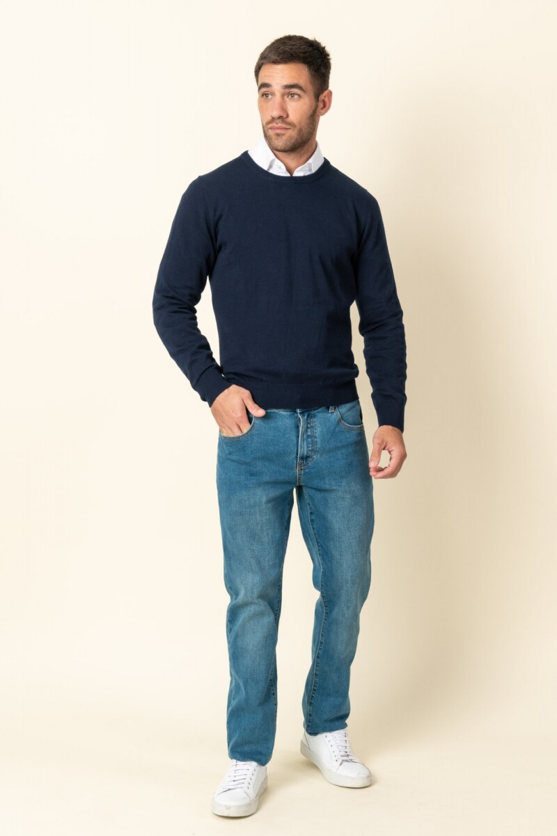 Sweater round neck - Azul Marino 