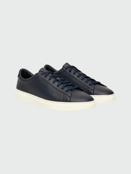 BOSS - Zapatillas Grained Navy