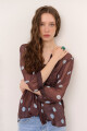 BLUSA DOT MARRON