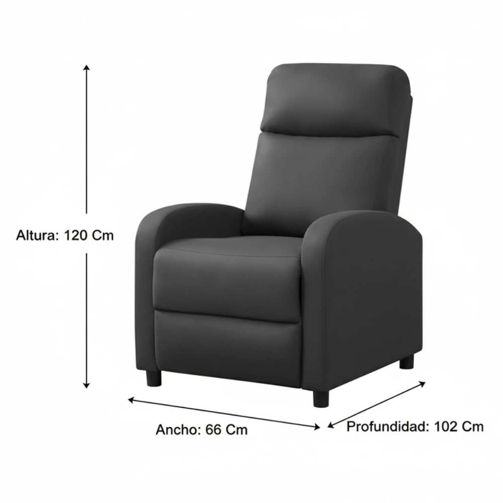 Butaca reclinable - 1 Cuerpo GRIS OSCURO