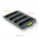 Molde de Pan Silicona Antiadherente para hornear Baguette 34.5×23.8×2.5cm Gris