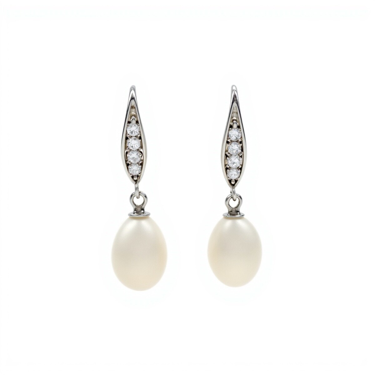 Caravanas Colgantes Perlas-Plata 925-Con Perla y Zirconia-CA3204 - conperla 