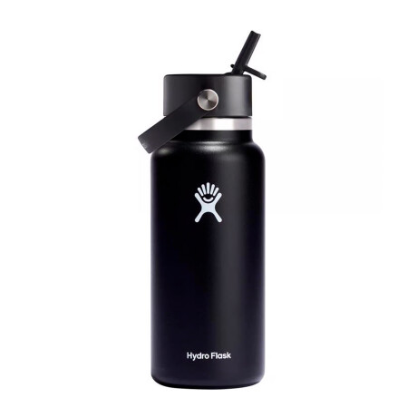 32 oz Wide Mouth with Flex Straw Cap Black