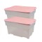 Set x2 Caja organizadora 65 lts ROSADO