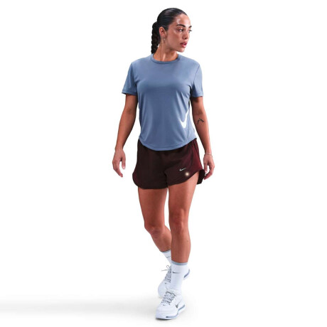 Remera Nike Tempo Swoosh Run Dri-Fit Sleeve Running Top de Mujer Azul