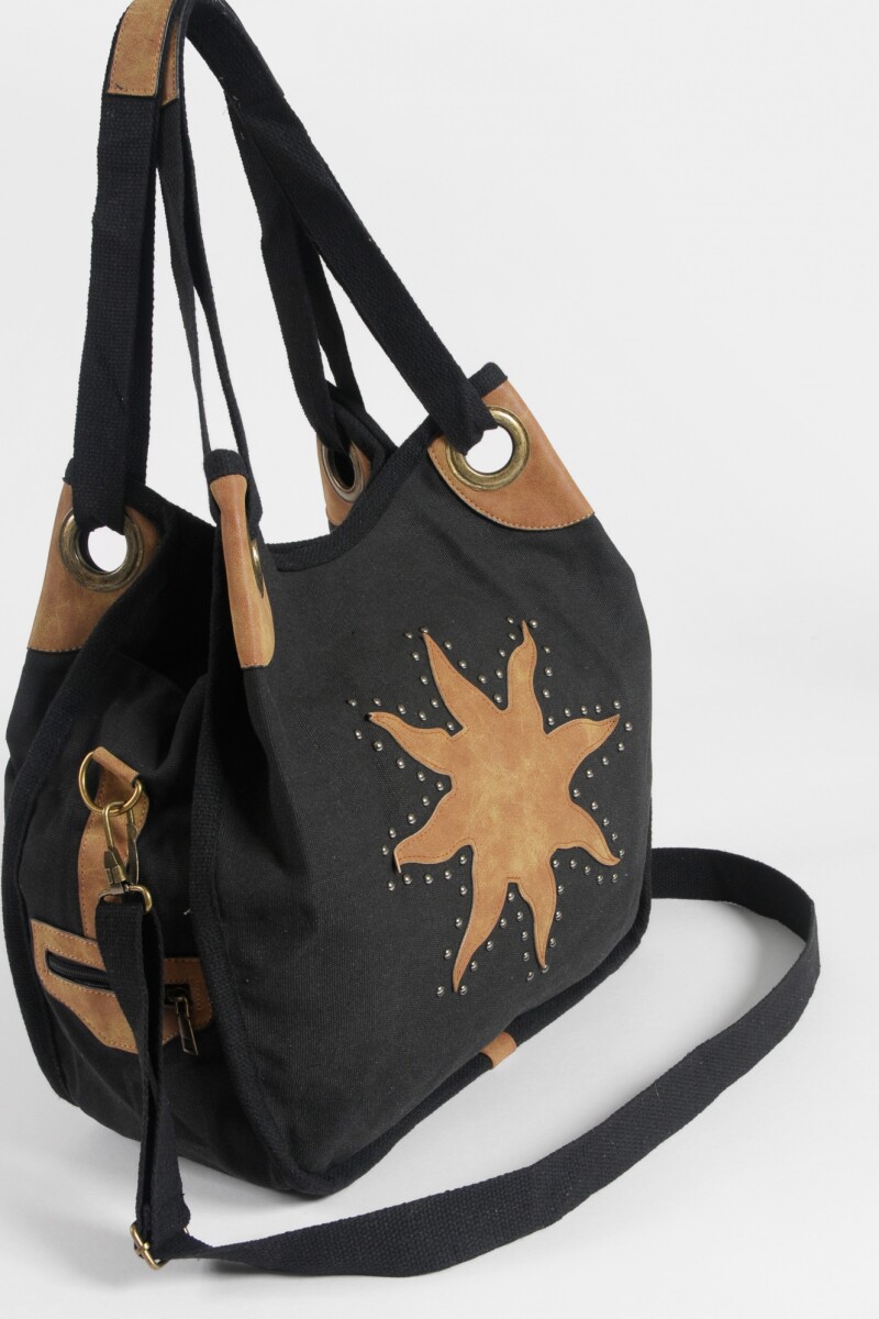 Bolso oversize canvas yorugua negro