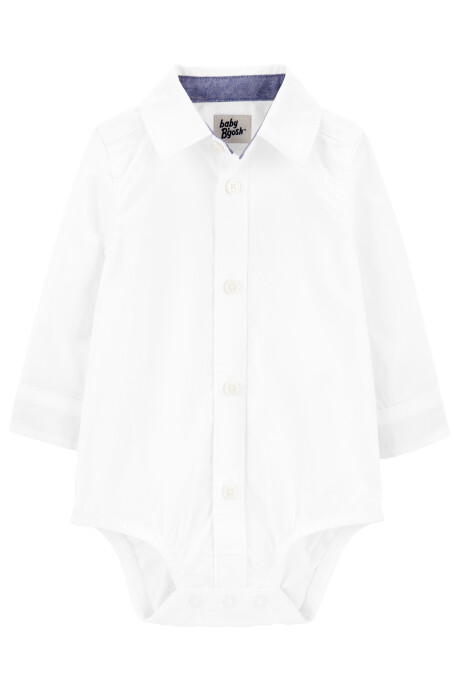 Body de algodón, tipo camisa, blanco Body de algodón, tipo camisa, blanco
