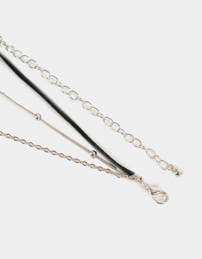 Collares Cortos Piedra Collar Corto Antique Silver - Plateado Antique Silver