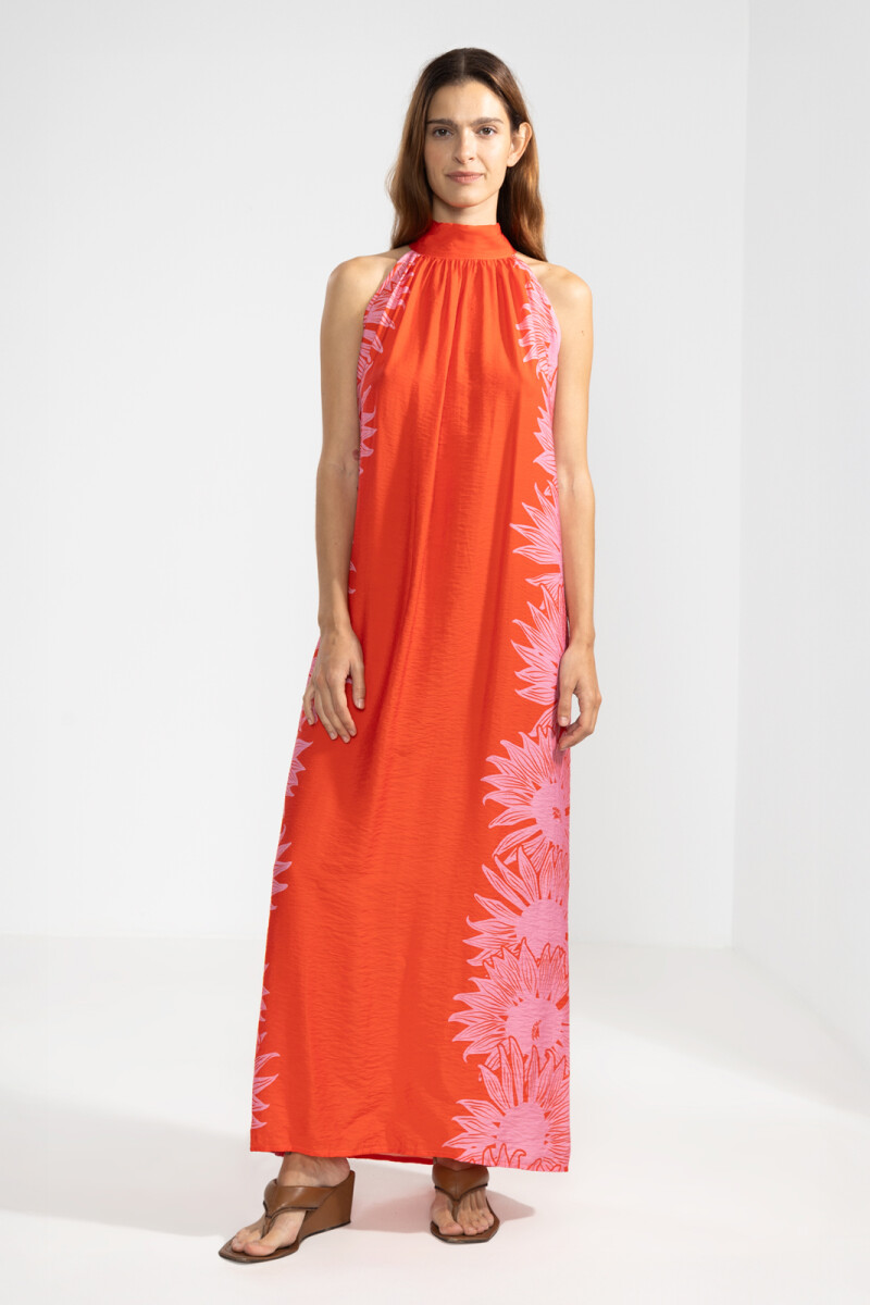 MICHU HALTER DRESS Fucsia