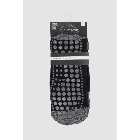 Medias de algodon con antideslizante en planta Negro