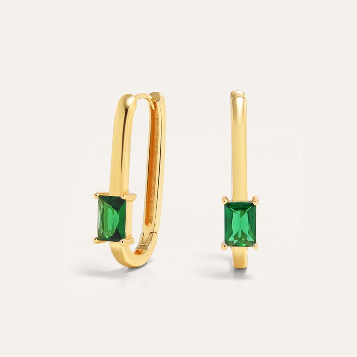 Caravanas April Green - Plata y Baño de Oro 