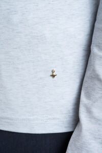 Remera Algodon Elastano Gris Melange