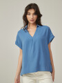 Blusa Hercego Azul Piedra