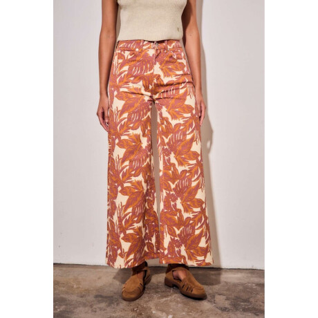 Jean Wide Leg Estampado Multi
