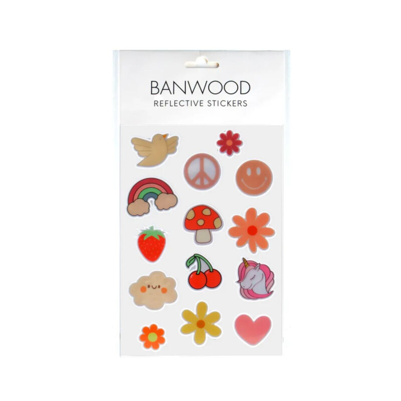 Stickers reflectivos para Casco Unicornios/Flores Banwood Stickers Reflectivos Para Casco Unicornios/flores Banwood