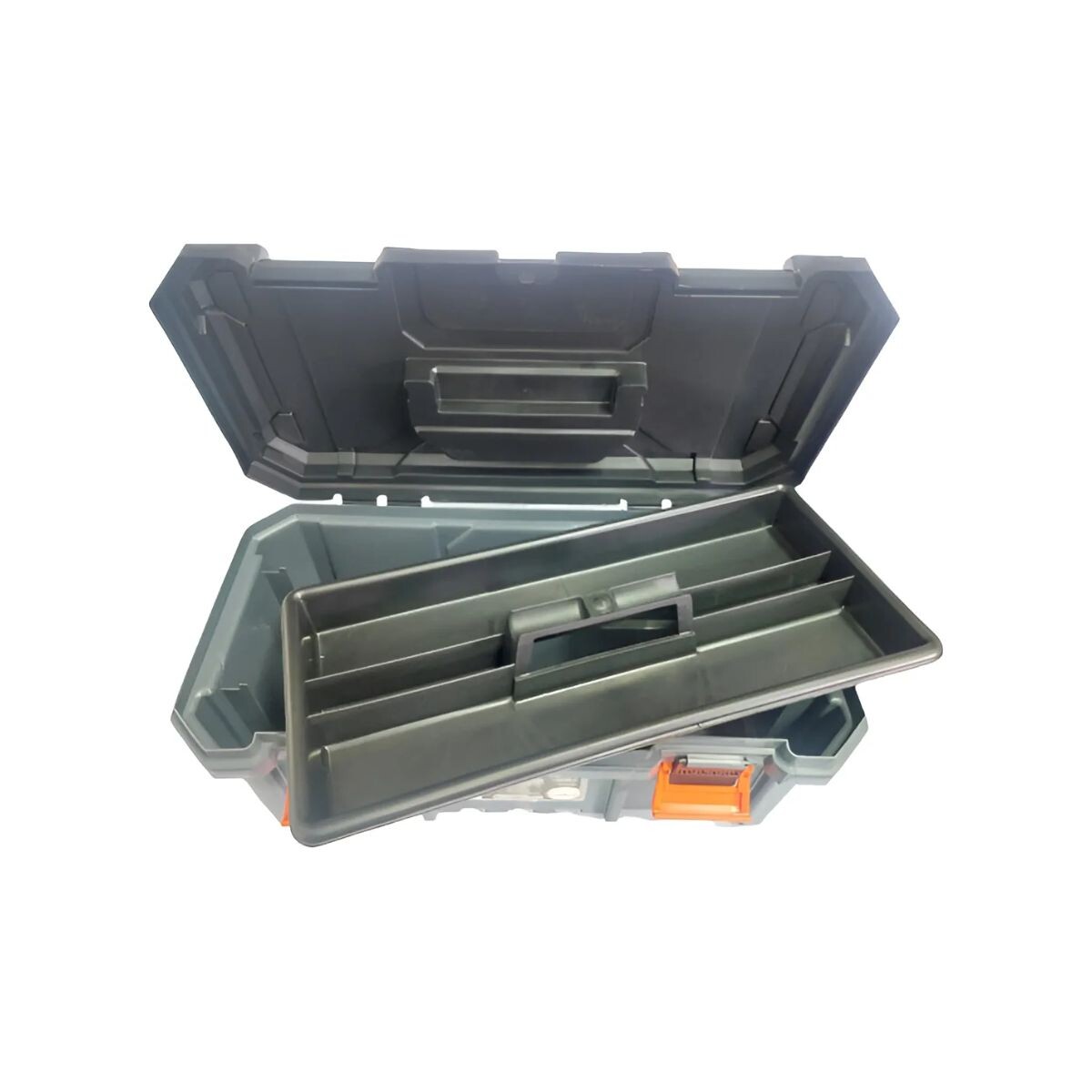 CAJA DE HERRAMIENTAS METASUL NARANJA Y NEGRA 18,3" Gris