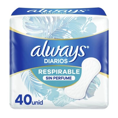 Protectores Diarios Always Respirables 40 Uds. Protectores Diarios Always Respirables 40 Uds.