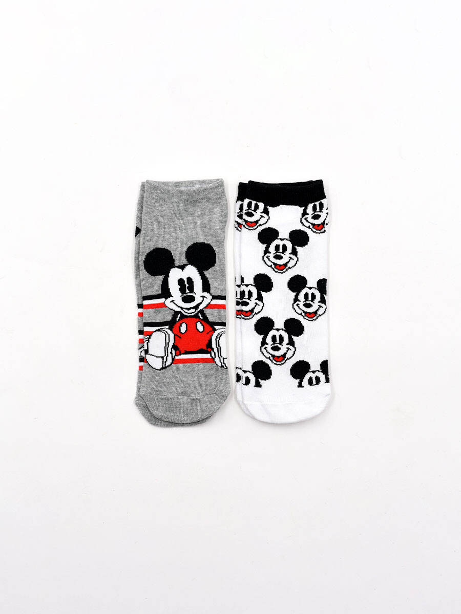 MEDIA ADULTO DISNEY MICKEY - GRIS 