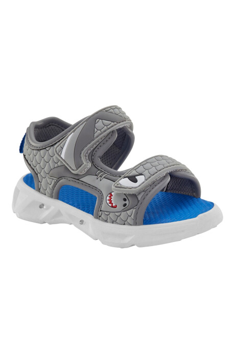 Sandalias con luces, diseño tiburón Sin color