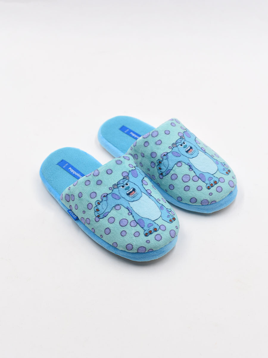 PANTUFLA INFANTIL DISNEY MONSTER - TURQUESA 
