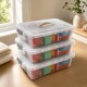 Set x3 caja organizadora 8,40lt con trabas TRANSPARENTE