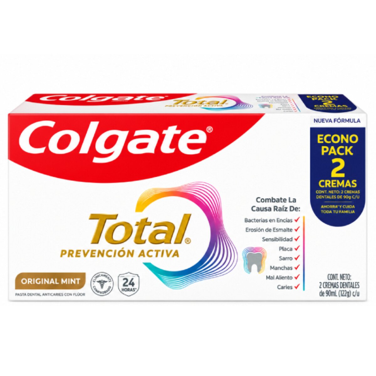 Pack Colagte Pasta de Dientes Total Original Mint 90g 